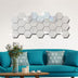 Hexagonal Mirror Acrylic Wall Sticker - Decorative Crystal Stereo Mirror - Minihomy