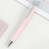 Ins Metal Pen Pu Bag Diamond Pen Sequin Press Pen Customized Multi-Color Press Ballpoint Pen - Minihomy