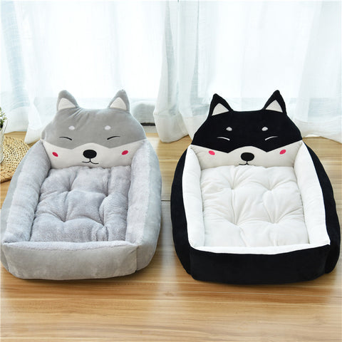 Large Pet Cat Dog Bed 7Colors Warm Cozy Dog House Soft Fleece Nest Dog Baskets
