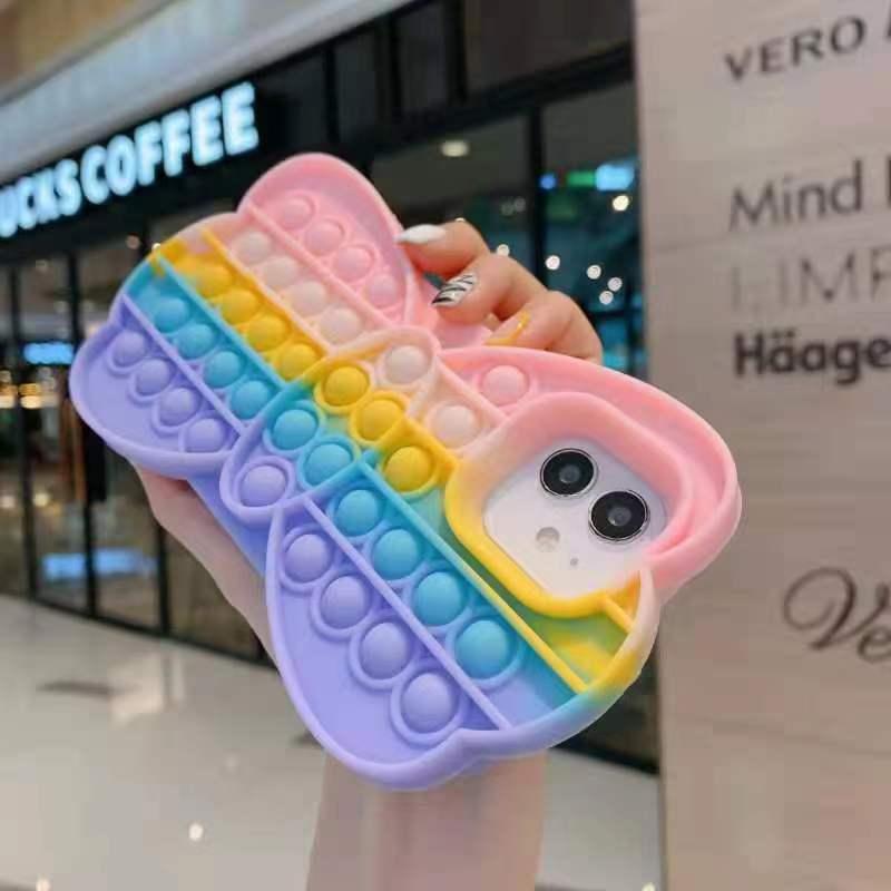 Relieve Stress Toys Push It Bubble Phone Case - Soft Silicone Protective Shell