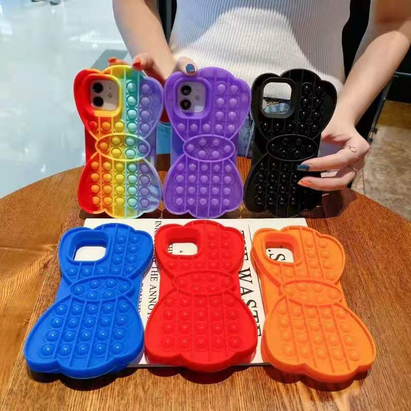 Relieve Stress Toys Push It Bubble Phone Case - Soft Silicone Protective Shell