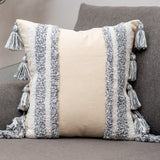 Flow Sofa Throw Pillow Chair Cushion Lumbar Pillow Tassel Moroccan