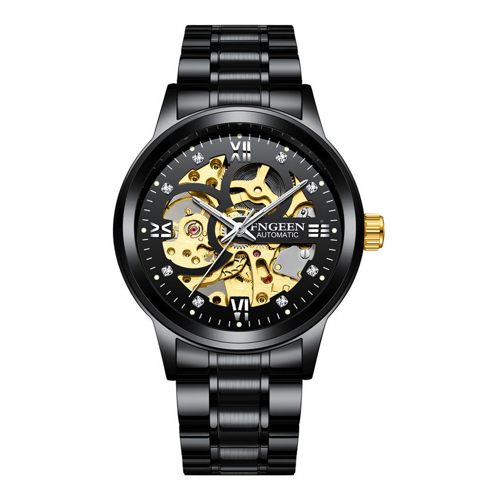 Fashion Luxury Luminous Waterproof Steel Band Mechanical Watch