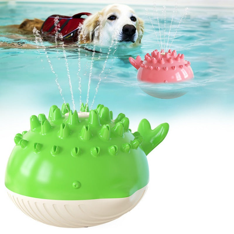 Summer Dog Pool Float Toy with Water Spray - Pet Bathing Fun