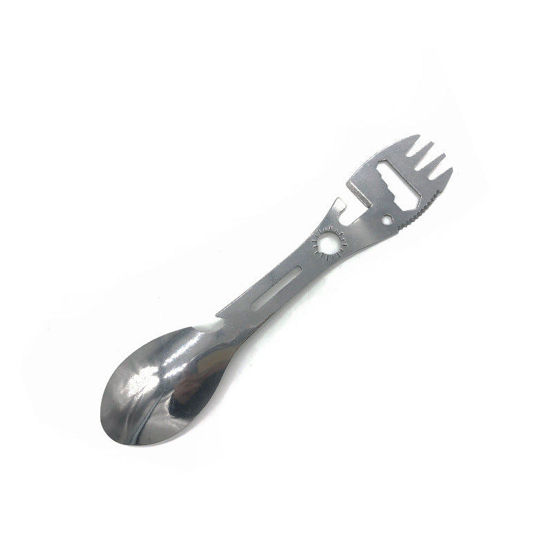 Multifunctional Outdoor Camping Survival Fork Spoon Kitchen Multifunctional Wrench