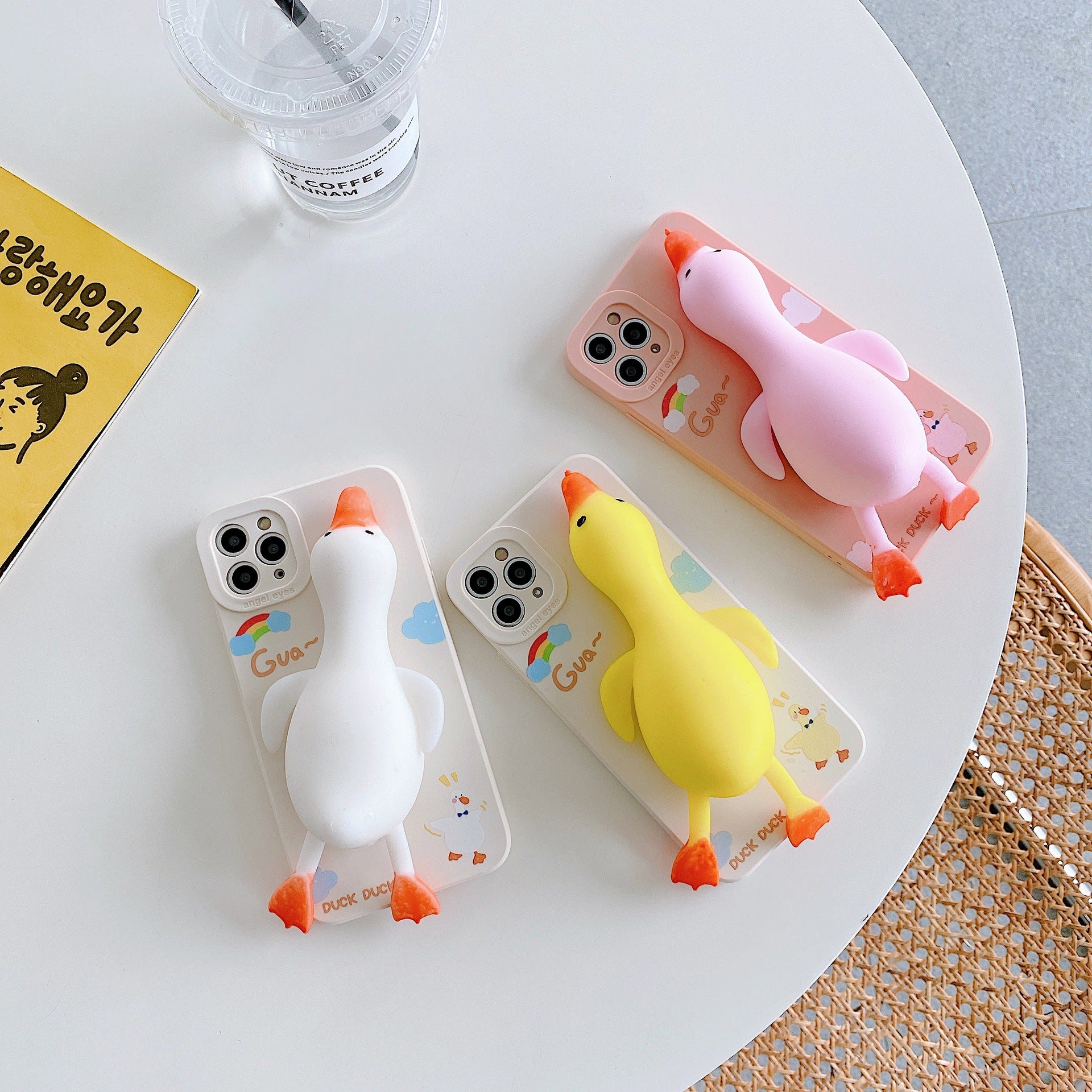 Cartoon All-Inclusive Mobile Phone Case with Straight Side - Compatible with Apple Devices