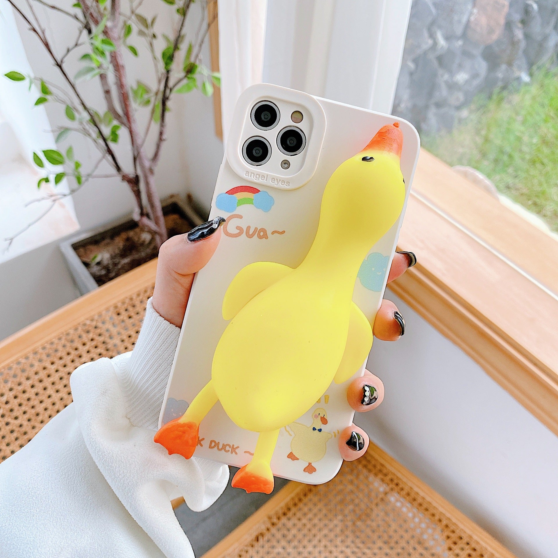 Cartoon All-Inclusive Mobile Phone Case with Straight Side - Compatible with Apple Devices