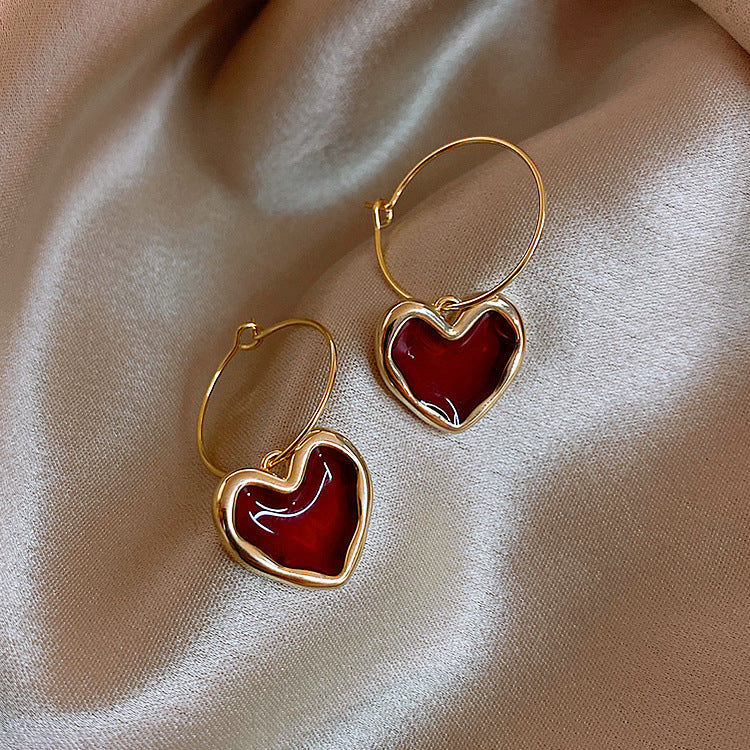 Versatile Heart-shaped Alloy Earrings and Ear Accessories