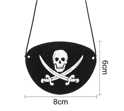 Halloween Pirate Captain Cosplay Costume Accessories Colony Pirate Hat Single Eye