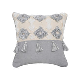 Hand-embroidered Tufted Throw Fringed Pillow Case - Minihomy