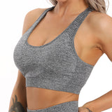 Seamless Yoga Top Fitness Long Sleeve Women Gym Crop Top