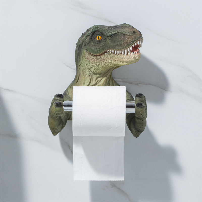 Resin Dinosaur Tissue Holder Box - Modern Toilet Paper Towel Holder