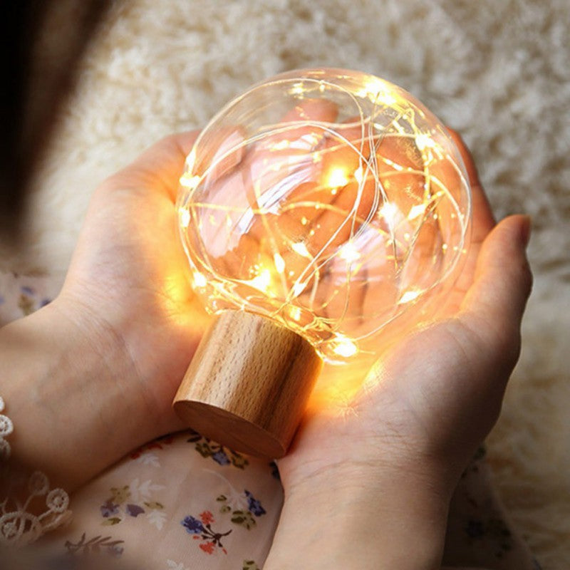 LED Crystal Ball Light - USB String Table Lamp for Party, Wedding, and Christmas Decor