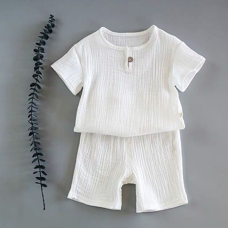 Boy And Girl Baby Short-sleeved Summer Suit