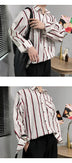 Loose striped shirt men - Minihomy