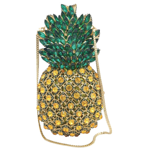 Pineapple Rhinestone Banquet Clutch