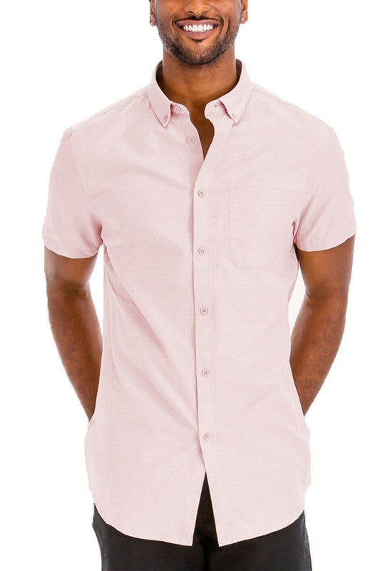 Casual Short Sleeve Solid Shirts - Minihomy