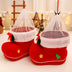 Large Christmas Red Flocking Candy Boots - Minihomy