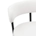 Modern Counter Height Stools Set of 2 - White Upholstered Barstools with Footrest for Kitchen & Dining Room - Minihomy