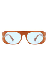 Rectangle Retro Oval Fashion Flat Top Sunglasses