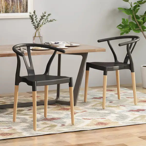 Plastic Dining Chair Set of 2 (Ships to Canada)