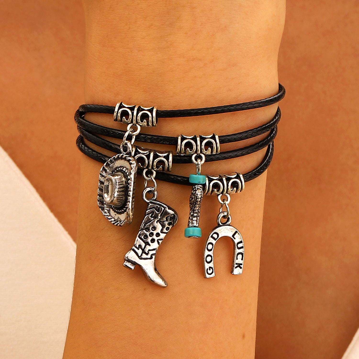 Bohemian Ethnic Style Multi-layer Leather Boots Bracelet: Elevate Your Look with Boho Charm