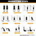 13-Pcs Intey Resistance Band Home Workout Set with Handles, Door Anchor, and Ankle Straps - Minihomy