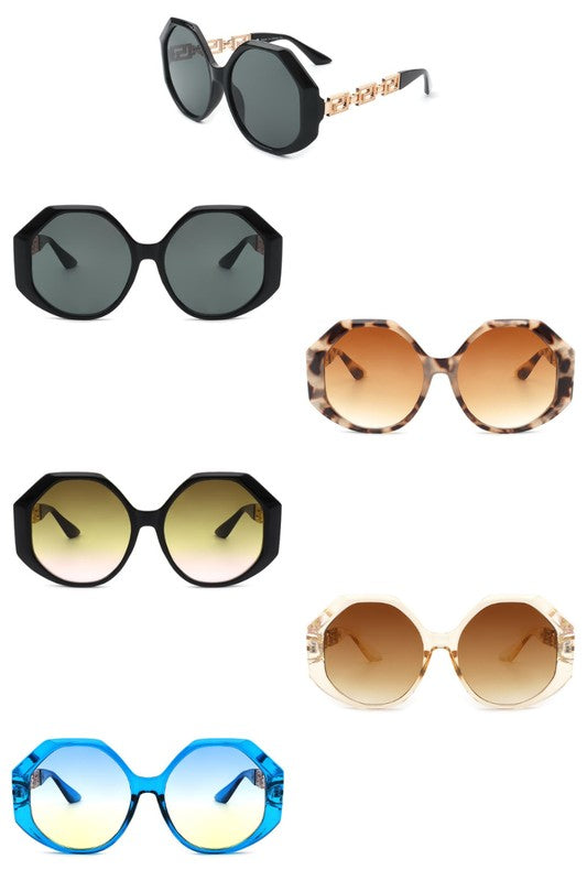 Round Circle Geometric Fashion Oversize Sunglasses