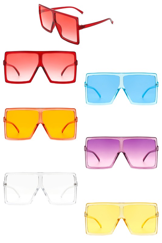 Stylish Oversize Square Tinted Women's Fashion Sunglasses