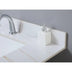 37 Inch Bathroom Vanity Top with Undermount Sink, White Gold Stone, Single Faucet Hole - Minihomy