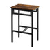 5 Piece Industrial Bar Table Set with High Stools - Rustic Brown, 43.31'' L x 23.62'' W x 35.43'' H - Minihomy