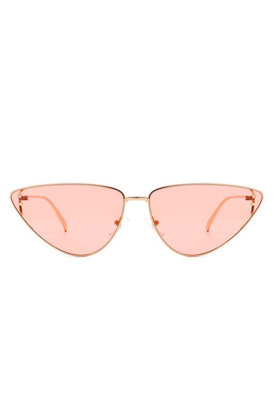 Retro Tinted Flat Lens Fashion Cat Eye Sunglasses