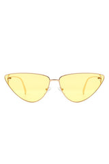 Retro Tinted Flat Lens Fashion Cat Eye Sunglasses