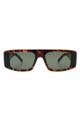 Retro Rectangle Flat Top Fashion Sunglasses - Stylish UV Protection