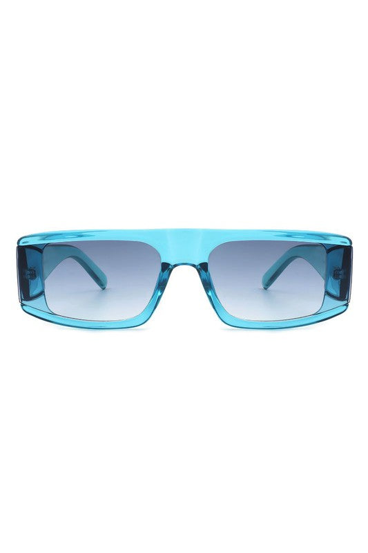 Retro Rectangle Flat Top Fashion Sunglasses - Stylish UV Protection