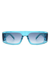 Retro Rectangle Flat Top Fashion Sunglasses - Stylish UV Protection