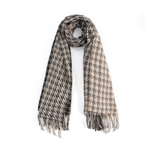 Houndstooth Two-Toned Fashion Scarf