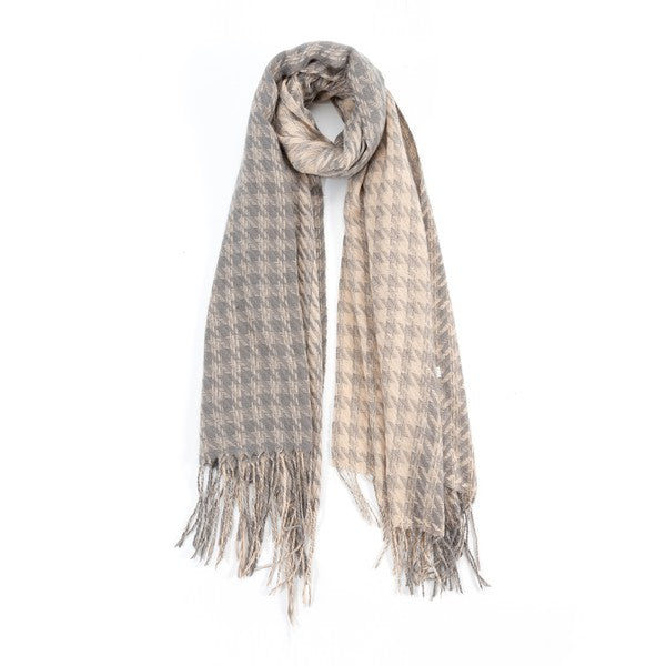 Houndstooth Two-Toned Fashion Scarf