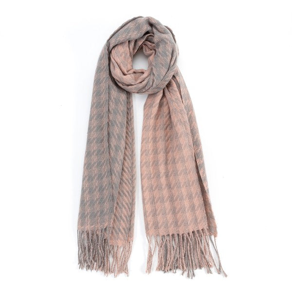 Houndstooth Two-Toned Fashion Scarf