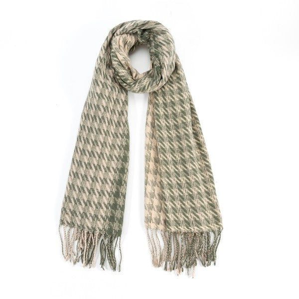 Houndstooth Two-Toned Fashion Scarf