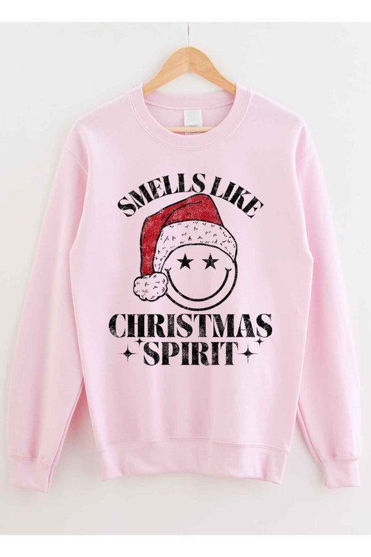 Christmas Spirit Graphic Sweatshirt for Holiday Cheer - Cozy Festive Apparel