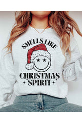 Plus Size Christmas Spirit Graphic Sweatshirt for Women