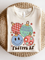 Merry & Bright Festive AF Short Sleeve Tee - Minihomy