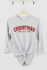 Christmas Vibes Long Sleeve Tee for Holiday Cheer - Unisex