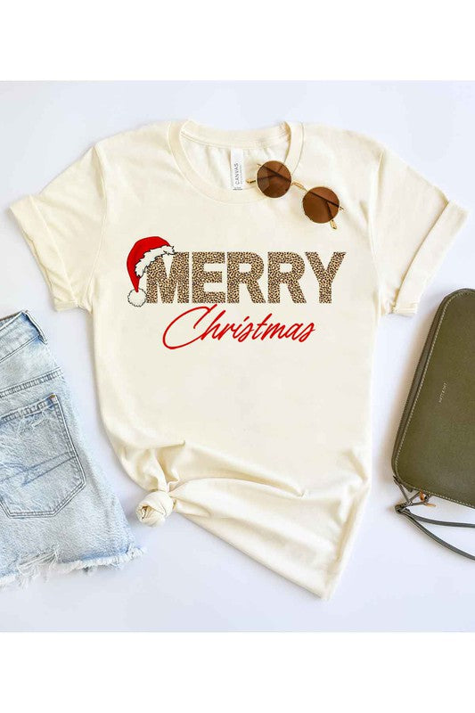 Plus Size Merry Christmas Graphic T-Shirt / Tee - Festive Holiday Top