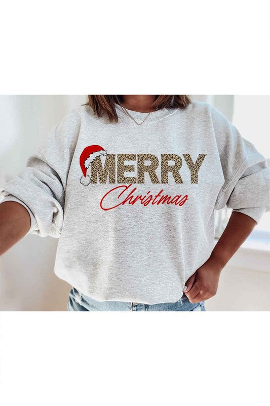 Merry Christmas Graphic Sweatshirt - Holiday Apparel for Festive Celebrations