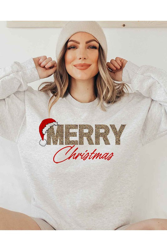 Merry Christmas Graphic Sweatshirt - Holiday Apparel for Festive Celebrations