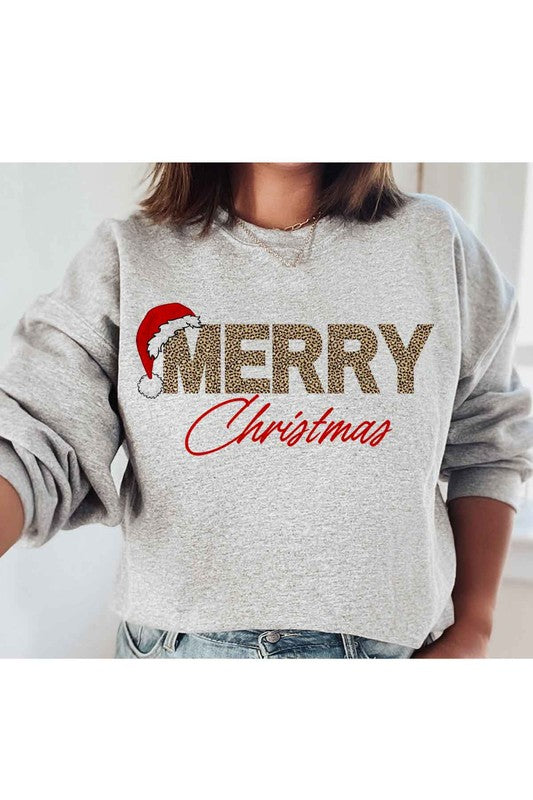 Merry Christmas Graphic Sweatshirt - Holiday Apparel for Festive Celebrations