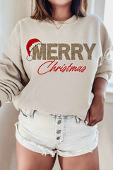 Merry Christmas Graphic Sweatshirt - Holiday Apparel for Festive Celebrations