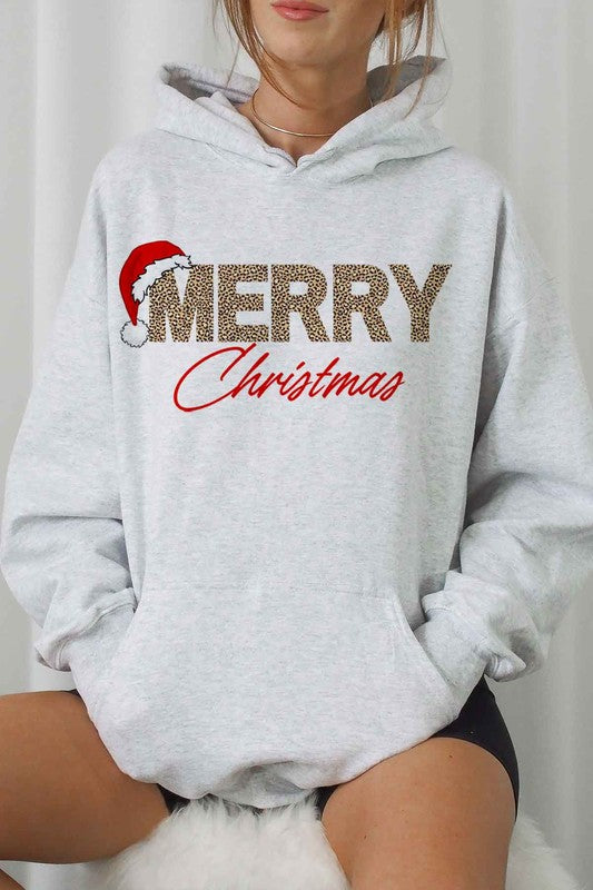 Merry Christmas Graphic Hoodie - Festive Holiday Sweatshirt